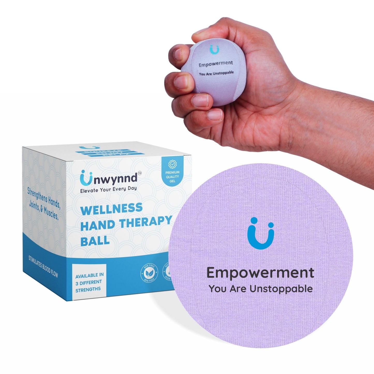 Unwynnd Stress Ball: Ideal Hand Exerciser For Improved Hand & Grip Strength (Hard Grip)