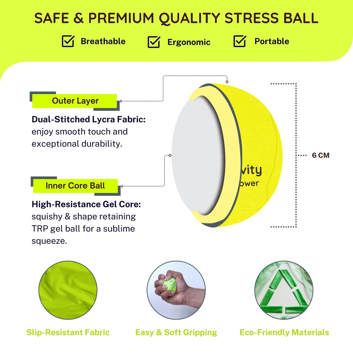 Unwynnd Stress Ball: On-The-Go Stress Buster For Instant Relief From Stress & Anxiety (Soft Grip)