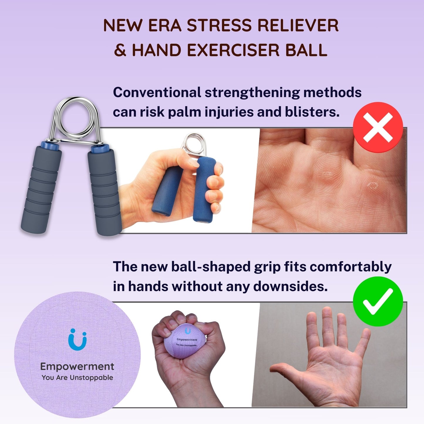 Unwynnd Stress Ball: Ideal Hand Exerciser For Improved Hand & Grip Strength (Hard Grip)