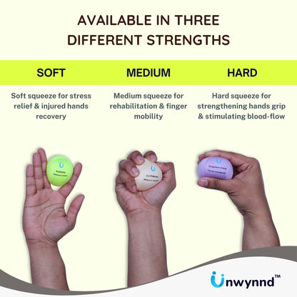 Unwynnd Stress Ball: On-The-Go Stress Buster For Instant Relief From Stress & Anxiety (Soft Grip)