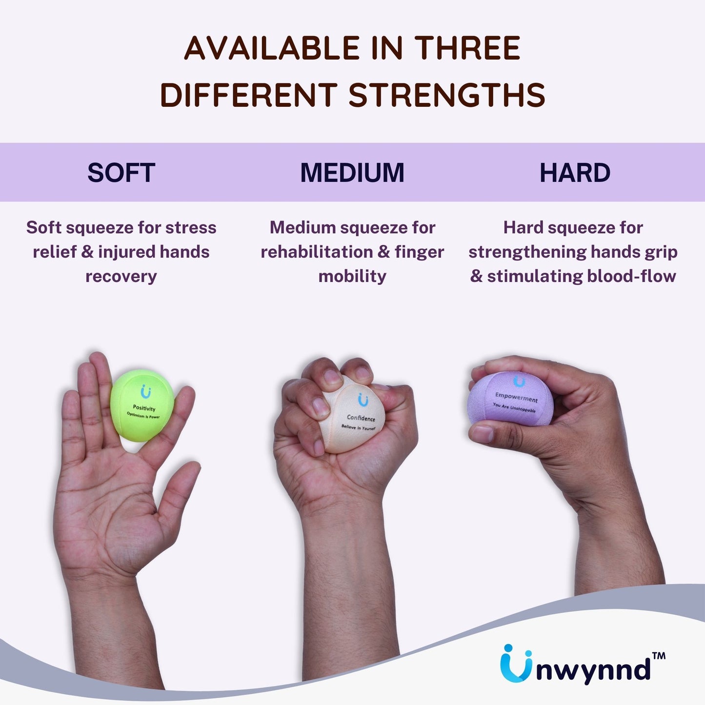 Unwynnd Stress Ball: Ideal Hand Exerciser For Improved Hand & Grip Strength (Hard Grip)