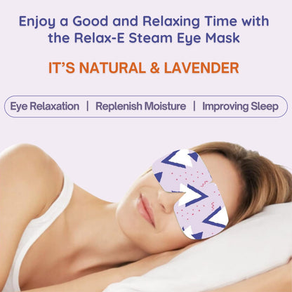 Steam Eye Mask for Dark Circles, Dry Eyes, & Enhanced Sleep, Pack of 5 (Lavender)